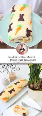 Biskuitrolle Mit Oster Muster Aprikosen Quark Sahne Creme In 2020 Osterkuchen Ostern Kuchen Traditionelles Osteressen
