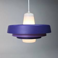 Murano ceiling light amber glass with three layers of curving triedri glass prisms on an exagonal chrome structure. Late 1960s Two Toned Purple Opaline Glass Ceiling Light By Etsy Glass Ceiling Lights Ceiling Lights Glass Ceiling Lamps