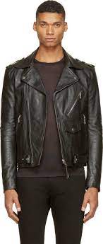3 290 Maison Margiela Black Leather Biker Jacket Black Leather Biker Jacket Mens Black Leather Leather Jacket Men