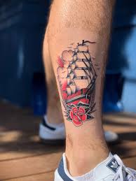 Thick lines, firm and without modulation. American Traditional Ship By Jeremiah Wayne At Think Tank Tattoo In Denver Tattoos