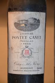 1945 Chateau Pontet Canet Pauillac Vins Et Spiritueux Pauillac Vin Millesime