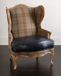Massoud Sienna Blue Leather Wing Chair In 2020 Leather Wing Chair Wing Chair Leather Chair