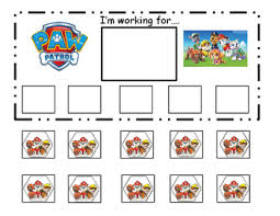 Paw Patrol Token Board Paw Patrol Printable Reward Charts