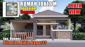 Desain denah rumah 3 kamar ukuran 6x12 ini menjadi buruan orang tahun ini. Desain Rumah 10x12 M Dengan Kolam Renang Youtube