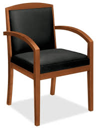 Basic Waiting Room Chairs Add Interest Using Fabric And The Correct Wood Tone Guest Chair Waiting Room Chairs Black Leather Upholstery