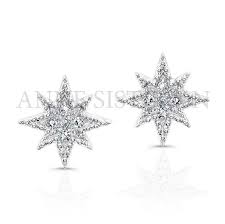 14kt White Gold Diamond North Star Stud Earrings Whats New Star Earrings Stud Stud Earrings Rose Gold Diamonds