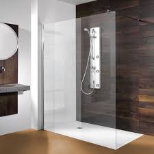 Duschkabine dusche schiebetür 8mm nano rechteck duschabtrennung eckdusche 195cm. Walk In Duschwand Mit Esg 6 Mm Profile Silber Matt