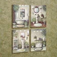 Most often, bathrooms use exotic wood because of its durability, good protection against the bathroom is one of those rooms in which the most important feature of the finishing you choose is quality. Bathroom Bliss Wooden Wall Art Plaque Set Wall Art Plaques Bathroom Wall Decor Art Bathroom Wall Art
