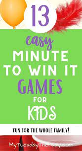 The great thing about minute to win it games is how simple they are. Minute To Win It Games For Kids Easy Fun For Kids And Tweens