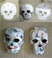 Papier mâché was brought to mexico by the french in during the reign of the emperor maximilian. Comment Faire Un Masque Crane Original En Papier Mache Un Bricolage Halloween A Faire Bricolage Halloween Facile Bricolages Halloween Halloween En Maternelle