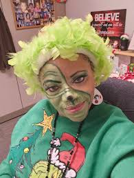 How to portray the Grinch in summer without a heat-stroke-inducing costume?