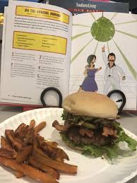 First Post On Reddit Please Be Kind I Made The Do The Brussel Burger From The Official Bobs Burgers Cookbook Wi Sweet Potato Fries Bobs Burgers Recipes Burger