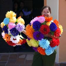 This colorful paper flower backdrop is great for mexican fiesta themed parties. 31 Crafty Flowers Day One Mexican Tissue Paper Flowers Pink Paper Peppermints She Works With Her Hands In Delight