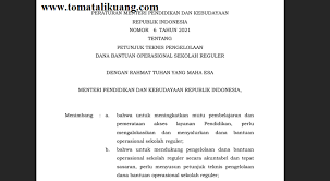 Juknis ini tertuang pada permendikbud nomor 6 tahun 2021 tentang petunjuk teknis pengelolaan dana bantuan operasional sekolah reguler. Download Juknis Bos Reguler Tahun 2021 Pdf Resmi