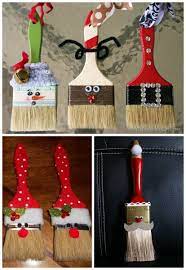 Diy Paint Brush Santa Ornaments Xmas Crafts Christmas Crafts Christmas Crafts Diy