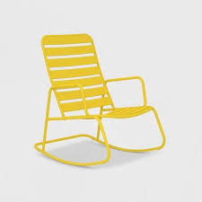 roberta patio rocking chair yellow novogratz