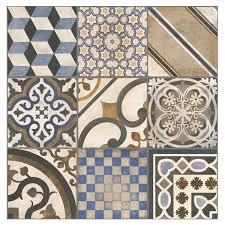 Porcelanato Interno Decorado Esmaltado Borda Reta Hidraulic Blu Hd 61x61cm Elizabeth Leroy Merlin Porcelanato Decoracao Pisos E Revestimentos