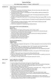 Audit reports that express a qualified or except for opinion due to a. Financial Reporting Resume Samples Velvet Jobs