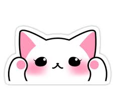 White Cat Face Sticker By Candypeach In 2021 Cute Stickers Face Stickers Cat Stickers