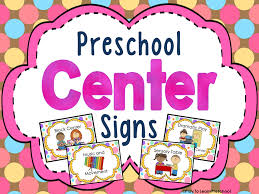Center Signs Preschool Center Signs Preschool Center Labels Center Signs