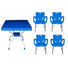 Colors and size can be customized. Shop White Label Plastic Foldable Dining Study Table With 4 Chairs Blue Online Jumia Ghana