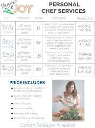 Pricing Thyme Joy Personal Chef Service Personal Chef Personal Chef Business