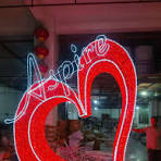 Led Decorative Lighting Outdoor Heart Shape Modeling Series 3D Motif Christmas Decoration String Lights