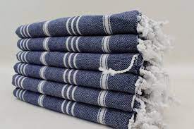 Sultan Peshkir Navy Blue Hand Towel Blue Hand Towels Turkish Cotton Towels Turkish Towels