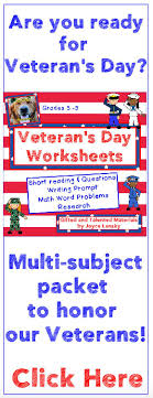 Veterans Day Worksheets Print And Go Activities Math Word Problems Veterans Day Word Problems