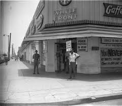 White Front Strike Los Angeles 1962 Institute For Arts And Media Photographs Los Angeles La History Vintage Los Angeles