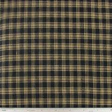 Black And White Plaid Fabric Hobby Lobby Black Tan Homespun Plaid Cotton Calico Fabric Calico Fabric Plaid Fabric Homespun