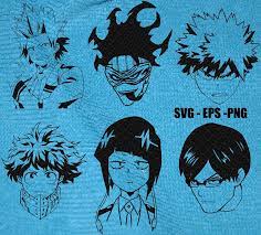 My Hero Academia Vector Pack2 6 Characters Silhouettes Anime Etsy My Hero Academia My Hero Anime