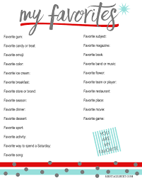 Check spelling or type a new query. A List Of Your Family S Favorite Things Know Them Krista Gilbert