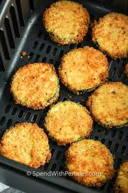 Slide the basket into the fryer. Air Fryer Zucchini Chips Breaded With Panko Spend With Pennies