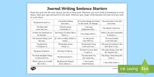 Sentence connectors are usually placed at the beginning of a sentence and may be categorized as follows a sentence is a set of words that forms a coherent and complete thought and message. Sentence Starters For Diary Writing Ks2 Journal Writing