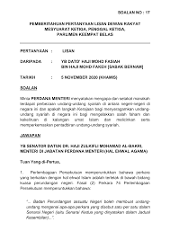 (a) tiada seorang pun boleh dilarang atau dihalang daripada menggunakan (selain bagi maksud rasmi). Https Pardocs Sinarproject Org Documents 2020 November December Parliamentary Session Oral Questions Soalan Lisan 2020 11 05 Parliamentary Replies 20201105 P14m3p2 Soalan Lisan 17 Pdf