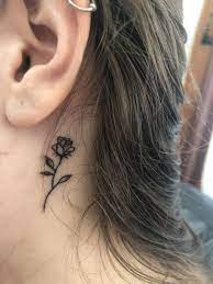 30 Latest Behind The Ear Tattoos For Women Behind Ear Tattoos Neck Tattoo Rose Tattoo Behind Ear