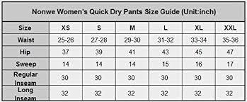 Nonwe Womens Outdoor Cargo Pants Classic Water Resistant Quick Drying Lightweight