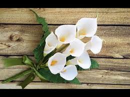 Watch this how to video and you can create your own cascading calla lily bouquet. Abc Tv How To Make Calla Lily Paper Bouquet Flower From Crepe Paper Craft Tutorial Youtube