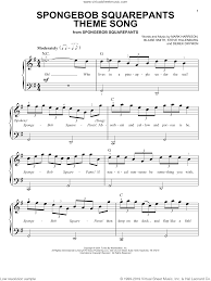 Harrison Spongebob Squarepants Theme Song Sheet Music For Piano Solo