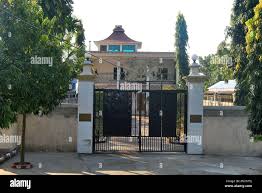 An exterior view of the house, alledged in the UK media, to belong to the  husband of UK politician Baroness Uddin in the village of Jawa Bazar in  Chhatak Province, Bangladesh. (AP
