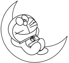 Terserah mau memakai alat mewarnai apa saja. Mewarnai Doraemon Lucu