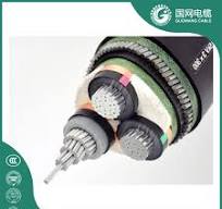 Câble d'alimentation en aluminium 26/35KV Câble blindé souterrain 3x 185mm2