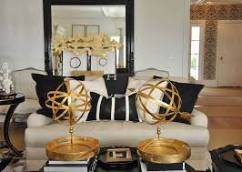 One Of Our Best Living Room These Black White And Gold Living Room Ideas Amy S Apartment Cor Gold Living Room Decor Gold Living Room Brown Living Room Decor