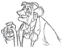 To draw a realistic old man. Drawing By Milt Kahl Living Lines Library The Aristocats 1970 Model Sheets Production Illustration Character Design Disney Concept Art Animated Drawings