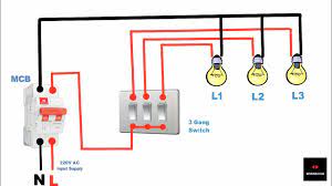 This topic explains 2 way light switch wiring diagram and how to wire 2 way electrical circuit with multiple light and outlet. 3 Gang Switch Wiring 3 Gang Switch Wiring Diagram 3 Gang Switch Connection Wiring Hub Wiring Youtube