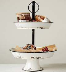 The stylish organization is within reach with the stratton home decor two tier white wash decorative stand. Black And White Enamel Two Tier Stand Tiered Tray Decor Country Farmhouse Decor Tiered Tray