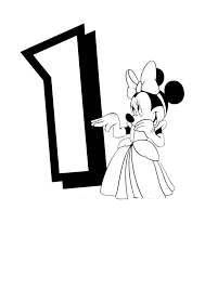 Mickey, minnie, pluto, pateta, pato donald, pooh, rei leão, toy story e muito mais. Desenho Para Colorir E Imprimir De Numero 1 Disney