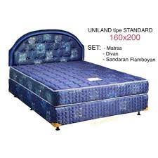 Uniland springbed rivera full set. Springbed Uniland Standard 160x200 Set Divan Dan Sandaran Flamboyan Matras Kasur No 2 Shopee Indonesia