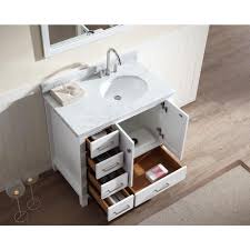 Maybe you would like to learn more about one of these? Ariel Cambridge 37 In Bath Vanity In White With Marble Vanity Top In Carrara White With White Basin And Mirror A037s R Wht The Home Depot Single Sink Bathroom Vanity Trendy Bathroom Modern
